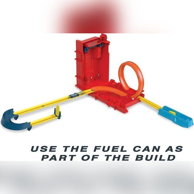 Hot Wheels Track Builder Unlimited Fuel Can Stunt Box and Vehicle