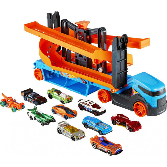 Hot Wheels Transporter Truck with car 10 pcs.