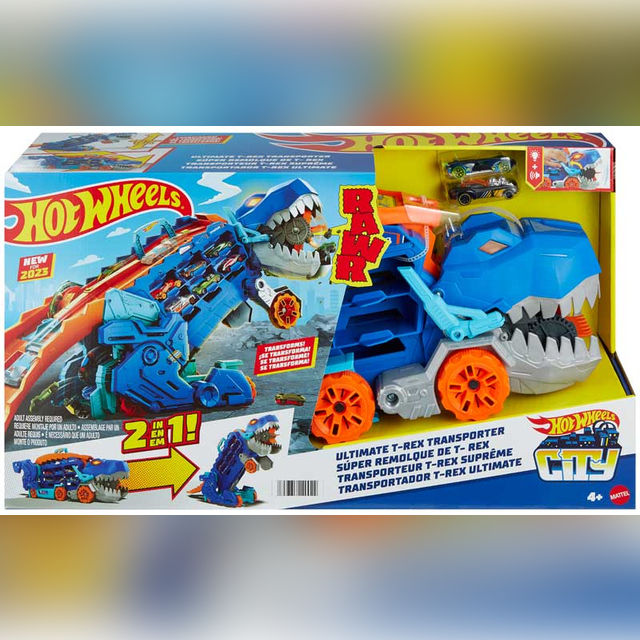 Hot Wheels Ultimate T-rex Transporter rinkinys „Transformeris T-Rex“ HNG50