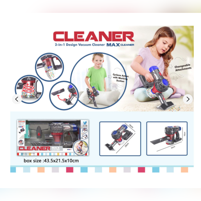 Icom modern vacuum cleaner with light and sound effects - Cleaner Max toy set