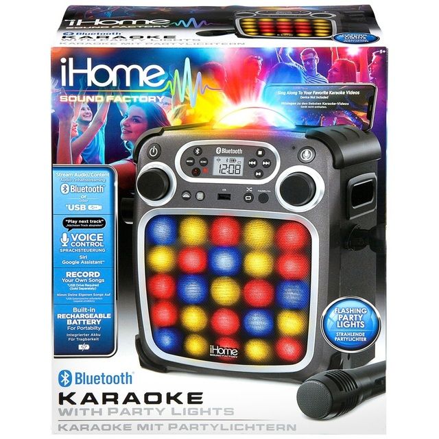 Karaoke Kolonėlė iHome Sound Factory Deluxe Karaoke Machine iSF-26 Black