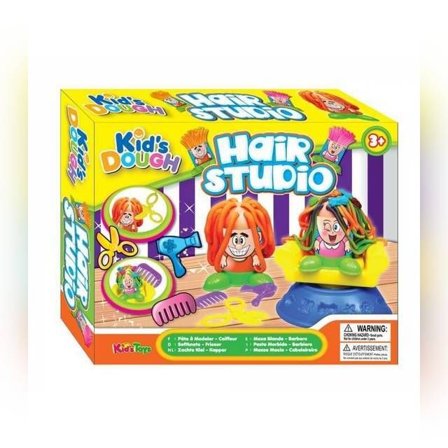 Kid's Dough Hair Studio hairdressing set with modeling clay 11678