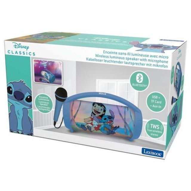 Lexibook – Stitch Bluetooth® Light Speaker with Microphone (BTP585DZ)