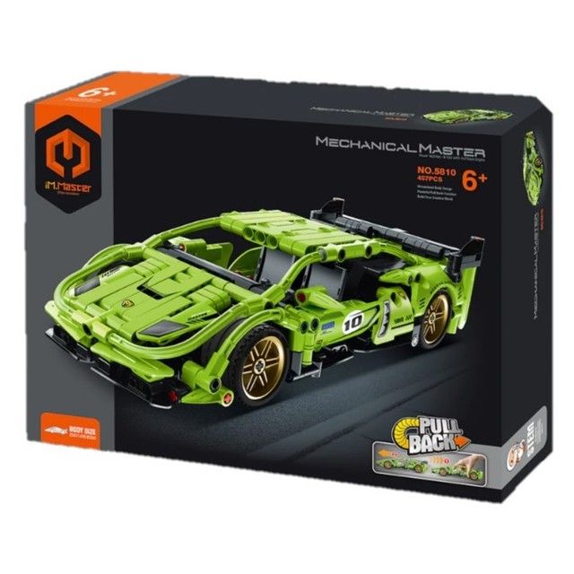 Constructor iM Master Mechanical green super car with pull mechanism (457 parts)