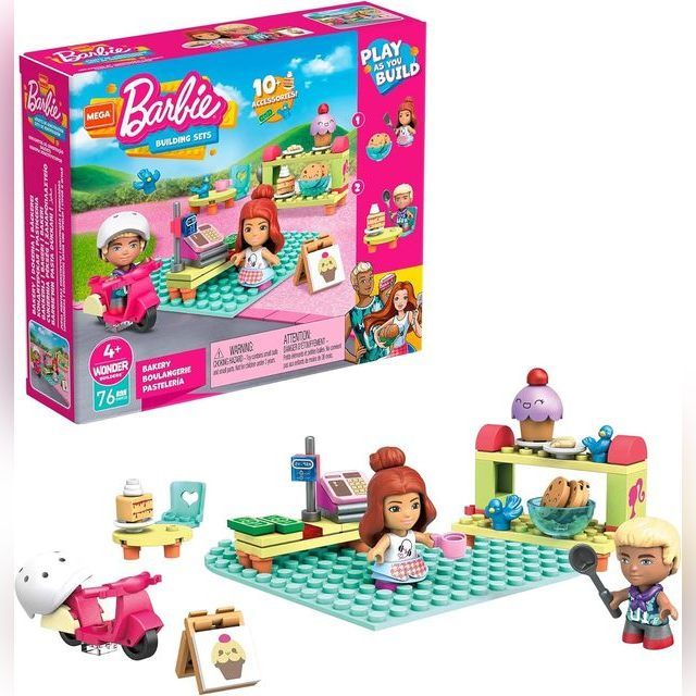 Konstruktorius MEGA Barbie Bakery Building Set 76 dalys