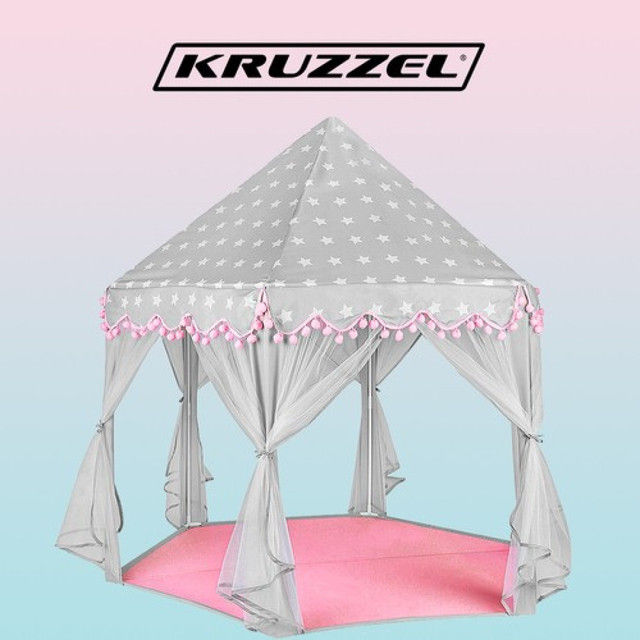 Kruzzel Children's tent gray and pink Kruzzel 23476