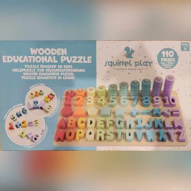 squirrel play wooden educational puzzle 110