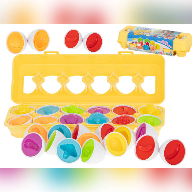 Educational eggs Matching Eggs Fruits and Vegetables 12 pcs