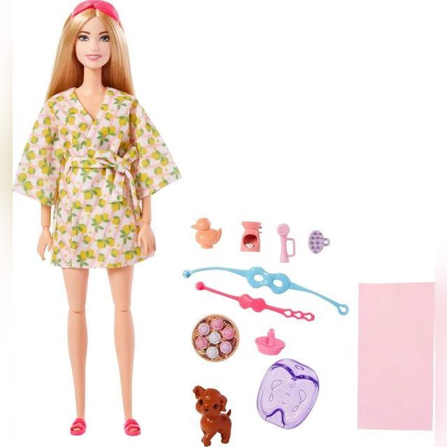 Lėlė Barbie Wellness Self-care Spa Day With Puppy GKH73 HKT90