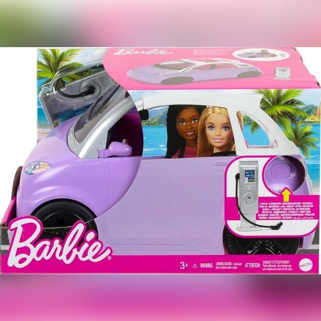 Lėlės automobilis Mattel su elektros įkrovimo stotele PTP05527