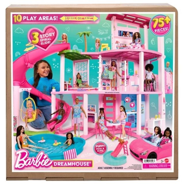 Lėlių namelis Mattel Barbie Dreamhouse HMX10 (suklijuoti lipdukai, nėra šuniuko)