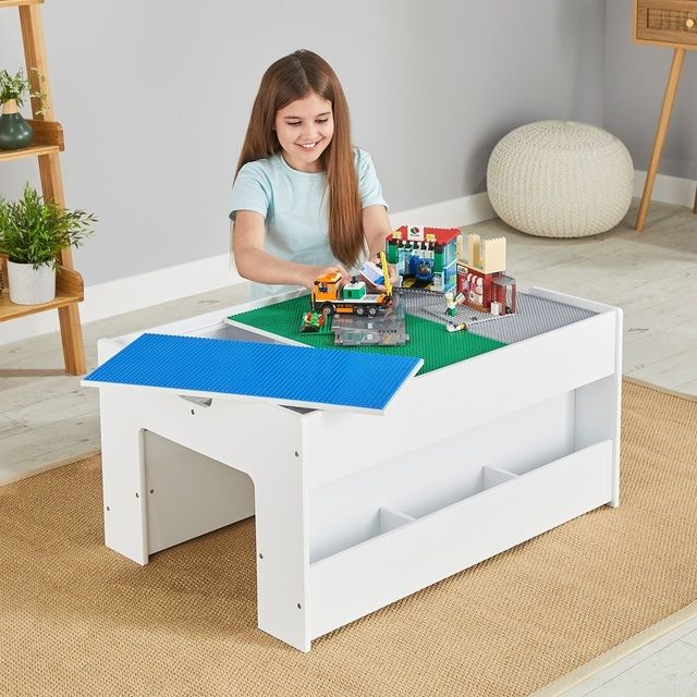 Lego stalas Build 'n' Store Large Wooden Storage Table