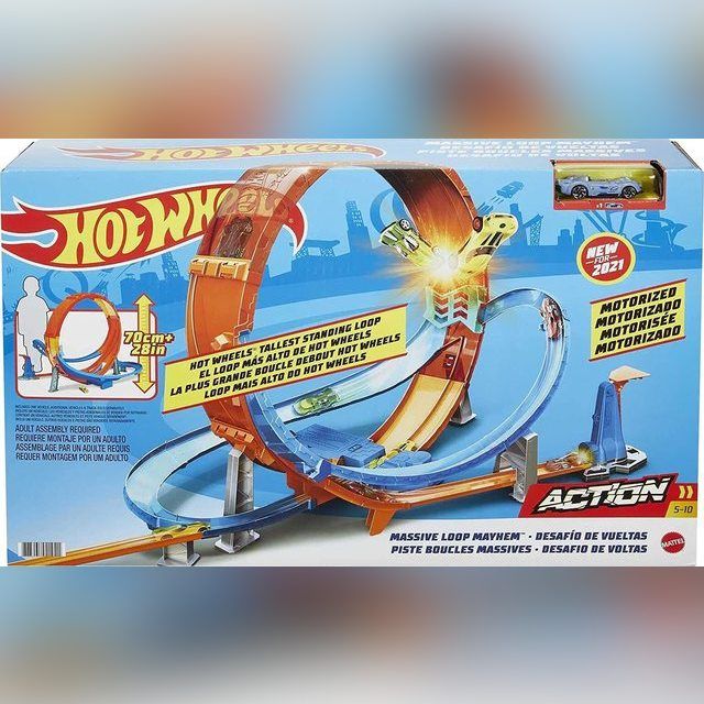 Lenktynių trasa Hot Wheels Massive Loop Mayhem Track Set