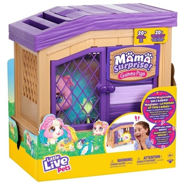 LITTLE LIVE PETS Mama Surprise Guinea pigs Rainbow Jūrų kiaulytė