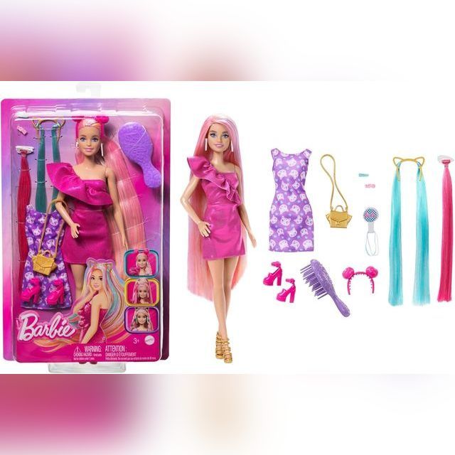 Mattel Barbie Doll Play with Hair and Accessories (JDC85)