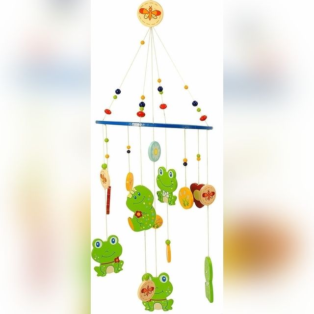 Medinė karuselė Bieco Holzmobile Frosch mobile Froggy