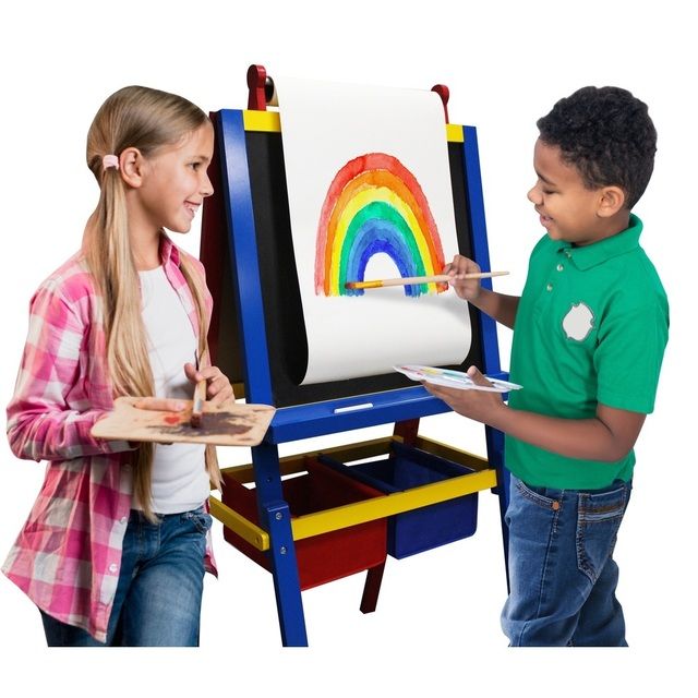 Medinė Piešimo lenta 3-in-1 Wooden Easel Board