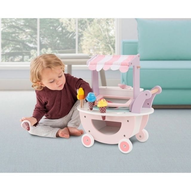 Medinis žaislas - Ledainė Squirrel Play Wooden Ice Cream Trolley