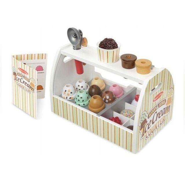 MELISSA & DOUG Wooden ice cream counter