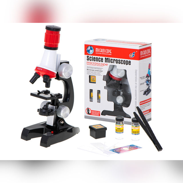 School scientific microscope with accessories for students KX9564