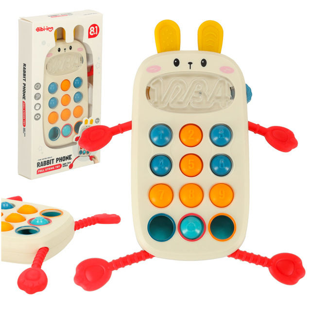 Montessori sensorinis žaislas kūdikiams telefonas su mygtukais KX3606