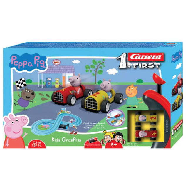 Peppa Pig pirmoji lenktynių trasa Carrera FIRST 63043 Peppa Pig - GranPrix