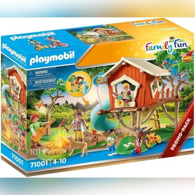 PLAYMOBIL 71001 Family Fun Nuotykių namelis medyje su čiuožykla