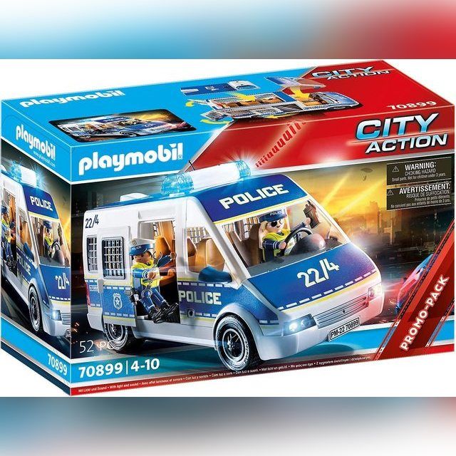 PLAYMOBIL CITY ACTION Police van with lights and sound, 70899