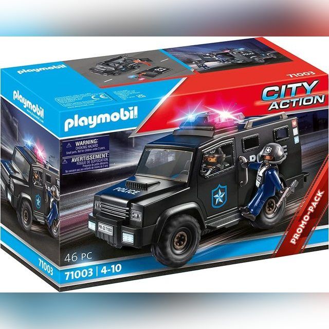 PLAYMOBIL CITY ACTION Taktinio vieneto transporto priemonė, 71003