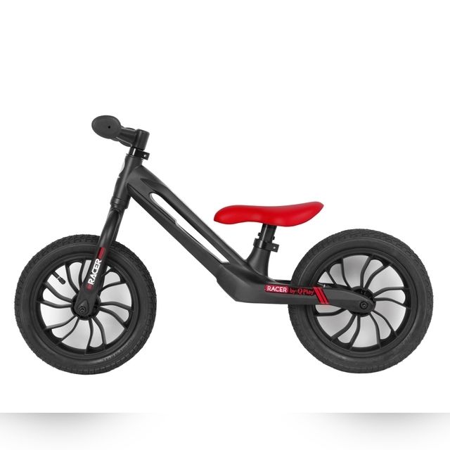 QPlay RACER balansinis dviratukas su pripučiamais ratais red