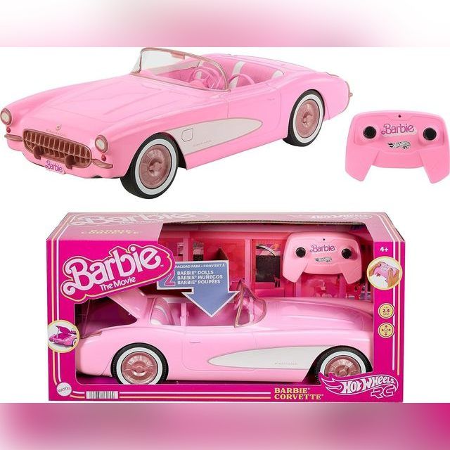 Radijo bangomis valdomas mašina Corvette Barbie, rožinė