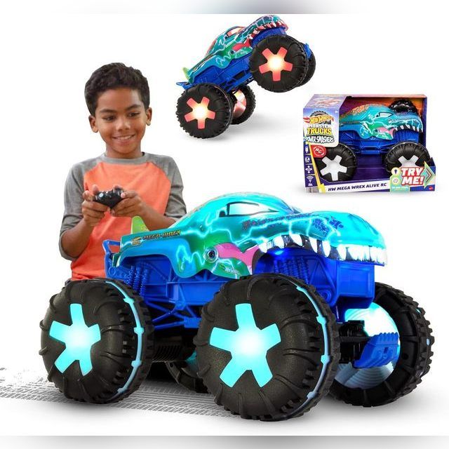 Radijo bangomis valdomos mašina Mattel Hot Wheels RC Monster Truck Mega-Wrex JBD90