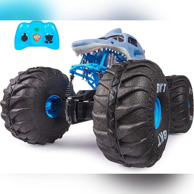 RC mašina Monster Jam Mega Megalodon Remote Control All-Terrain Monster Truck 1:6 Scale