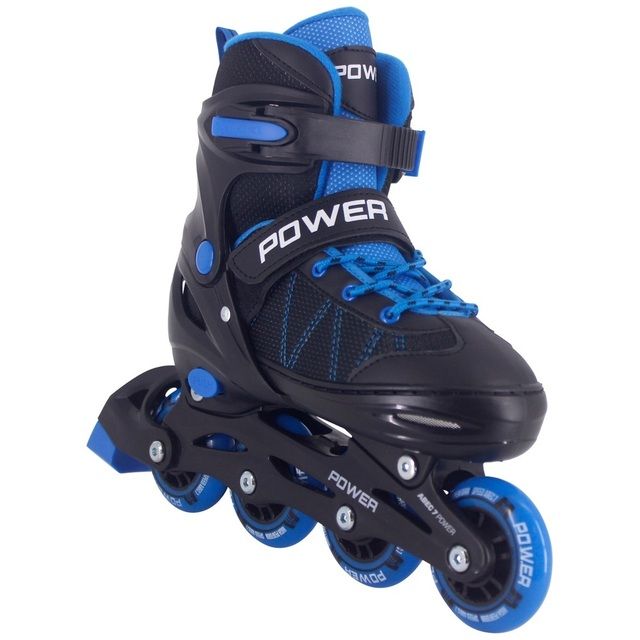 Roller skates Adjustable Inline Skate Power Blue Black 30-33