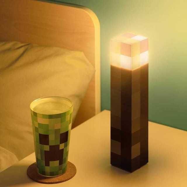 Paladone Minecraft Torch Light, yellow/gray