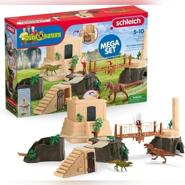 Schleich 42656 Conquest of the Dino Temple Mega Set DINOSAURS 169 pieces