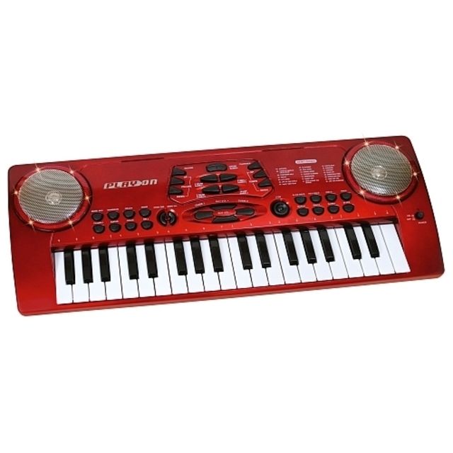 Synthesizer - piano with a microphone 37 red