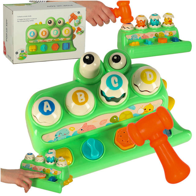 Smūgiavimo dinozauro arkadinis žaidimas Pop Up toy KX3213