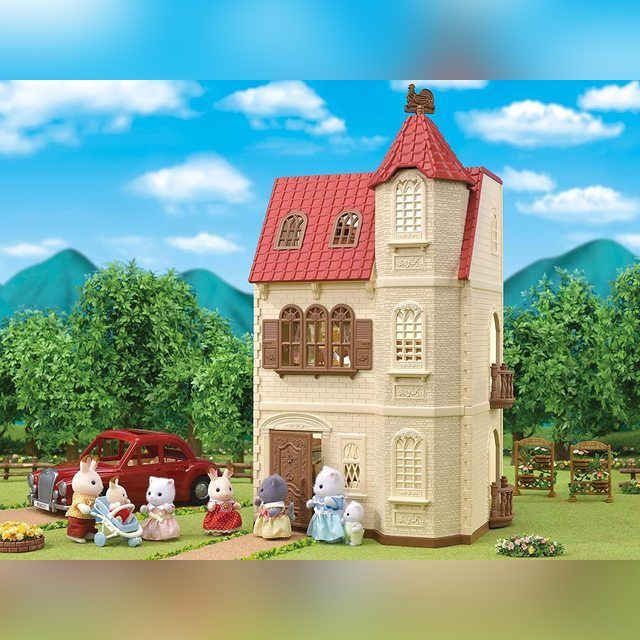 Sylvanian Families 5493 Red Roof Tower Home Doll House