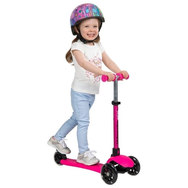 Triratis paspirtukas iSporter Mini LED Metallic Pink