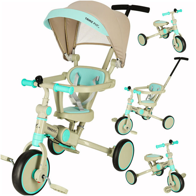 Triratukas Trike FIX V4 pilka/mėlyna KX3975_1