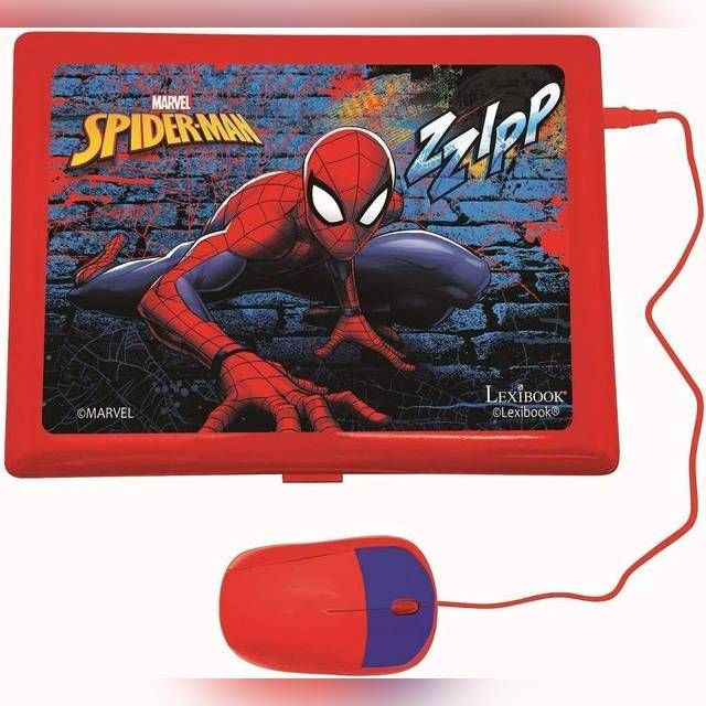 LEXIBOOK Spiderman Zweisprachiger Lernlaptop