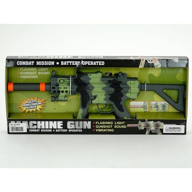 Vaikiškas šautuvas Machine Gun su šviesomis