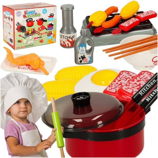 Children's kitchen set with 35 accessories KX3551
