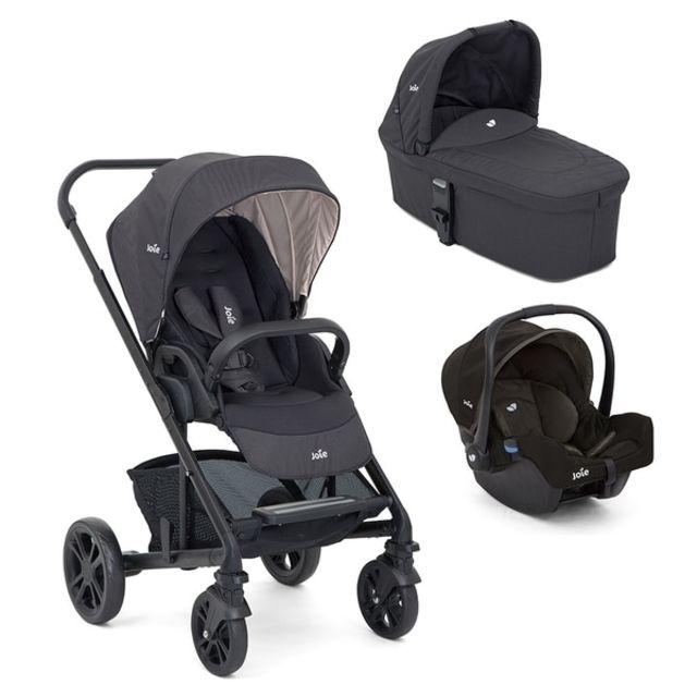 Vežimėlis Joie Chrome Ember Stroller & Carry Cot and Joie Gemm Group 0+ Car Seat