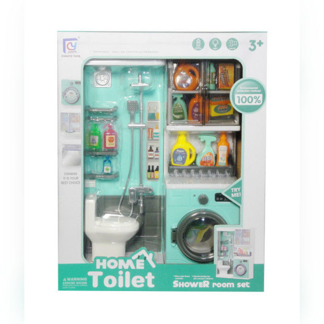 Bathroom set with light and sound effects and toilet Home Toilet Showe room set