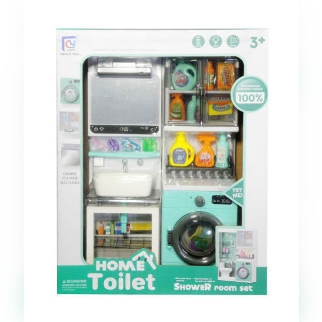 Bathroom set with light and sound effects and mirror Home Toilet Showe room set