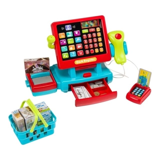 Žaislinė parduotuvės kasa su priedais Touch and Count Supermarket Till