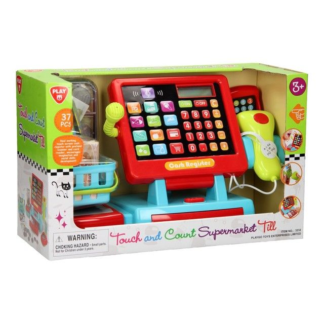 Toy cash register with touch screen, Playgo