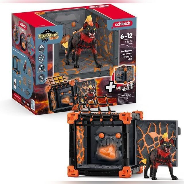 Schleich BattleCave Lava Hyena Toy Set 42674